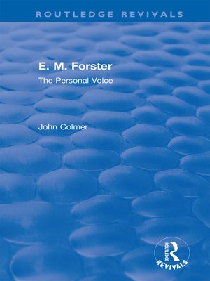 cover image of E. M. Forster